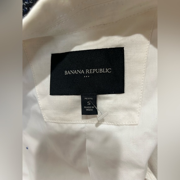 Banana republic white linen/cotton utility style jacket size small - Picture 4 of 4
